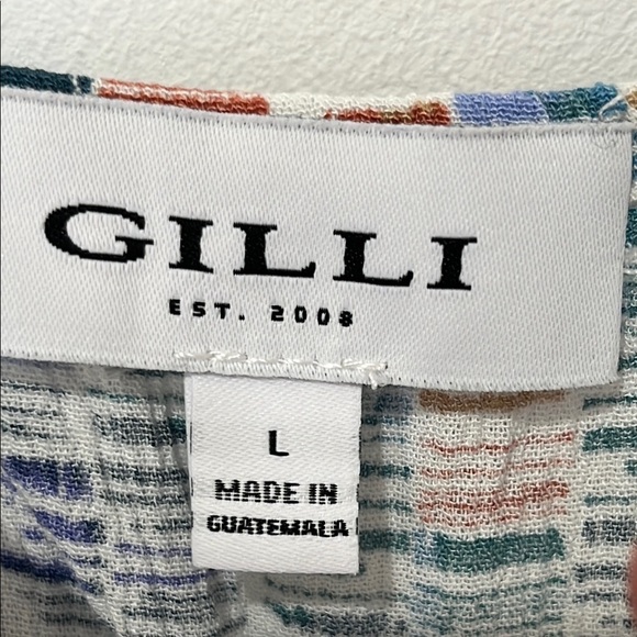 Gilli Multicolor Sleeveless Midi Flowy Dress Spaghetti Straps Women's Size Large - Picture 4 of 12